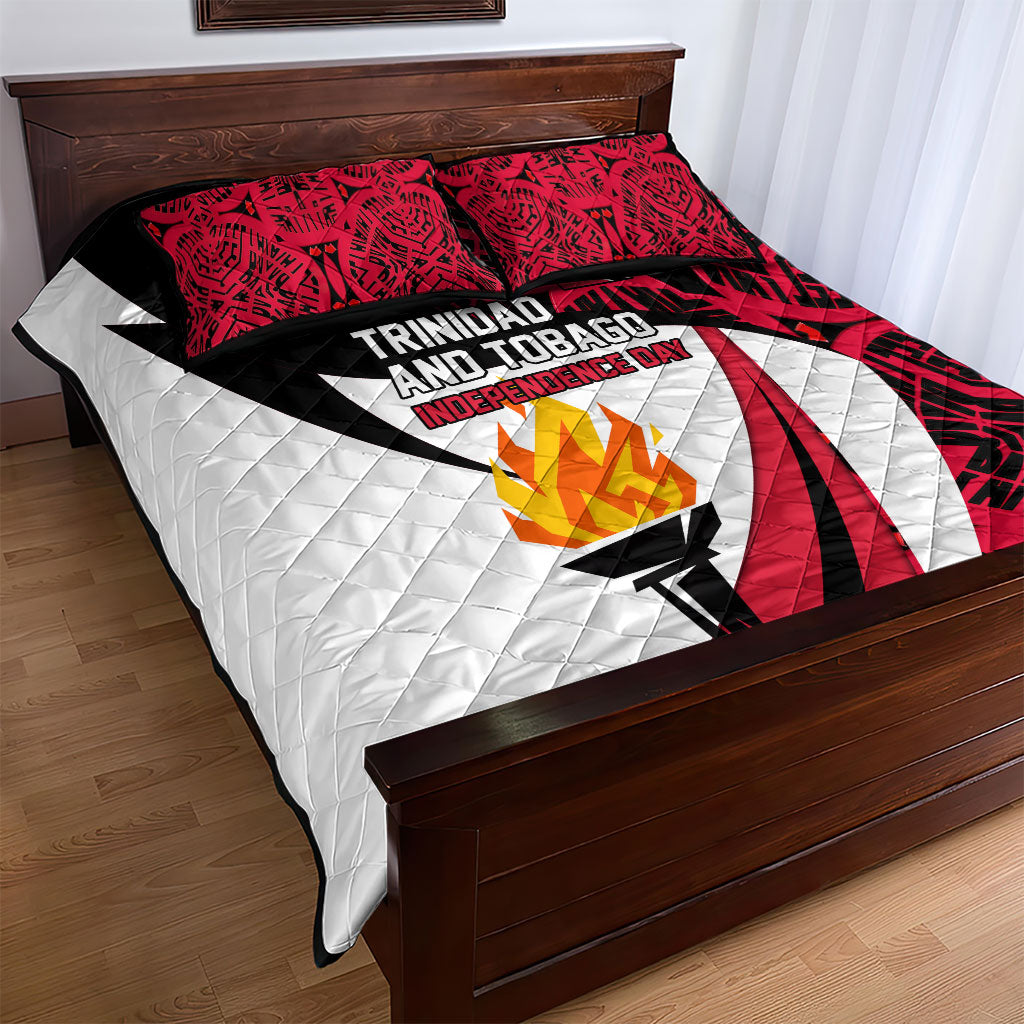 Trinidad And Tobago Independence Day Quilt Bed Set Freedom Torch Heritage Symbols