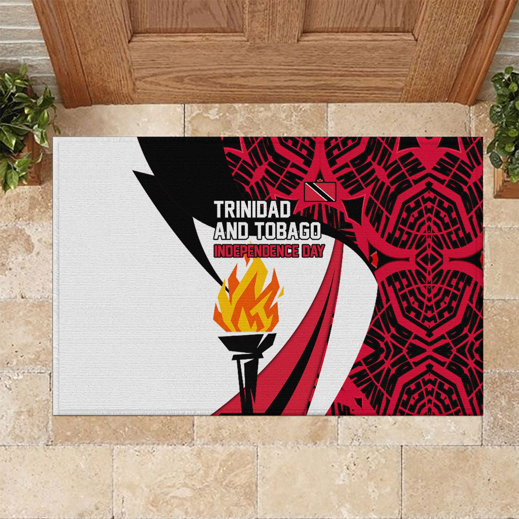 Trinidad And Tobago Independence Day Rubber Doormat Freedom Torch Heritage Symbols