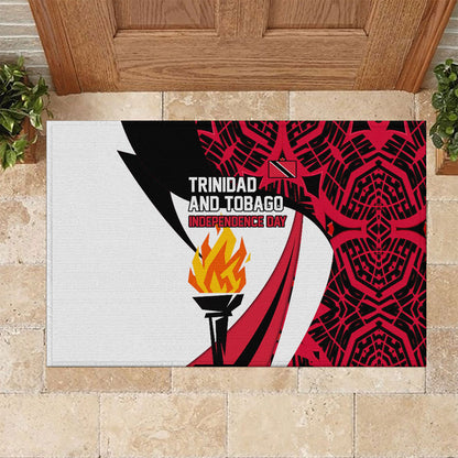 Trinidad And Tobago Independence Day Rubber Doormat Freedom Torch Heritage Symbols
