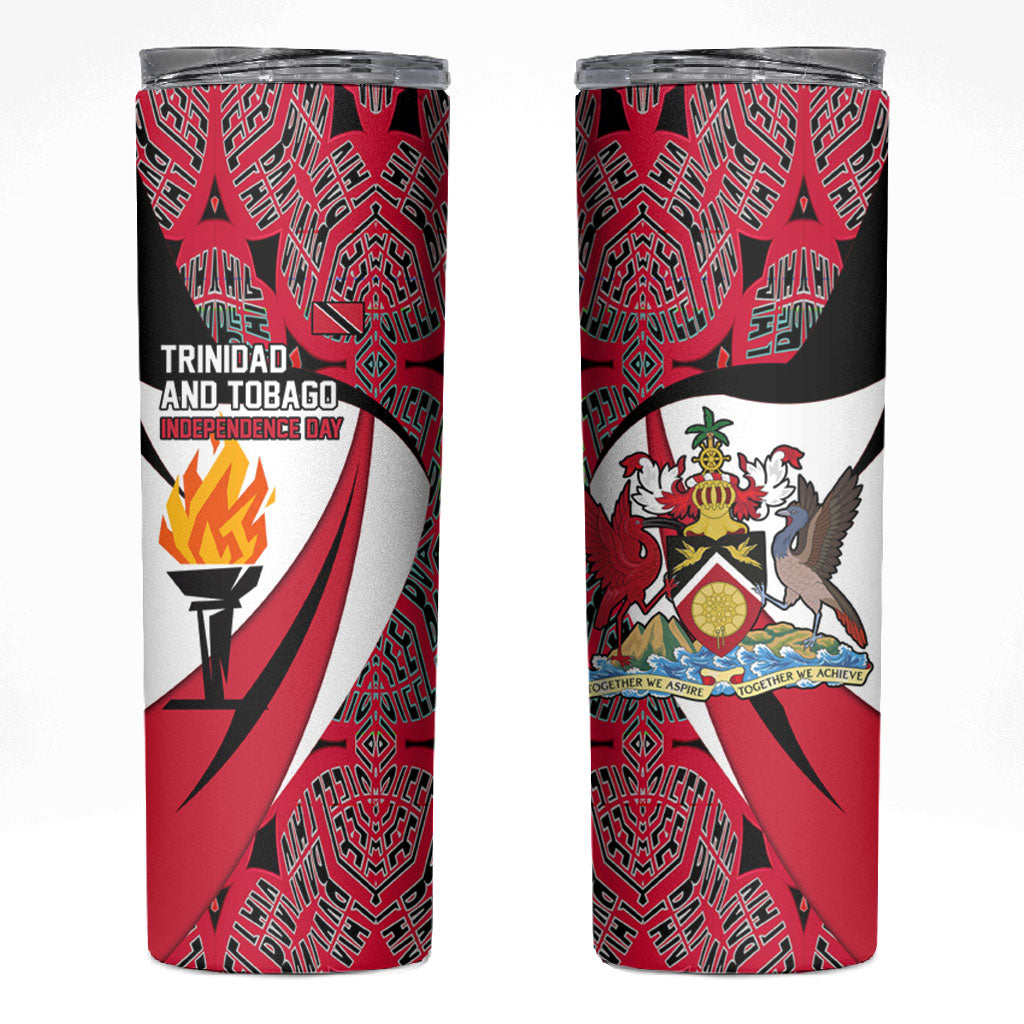 Trinidad And Tobago Independence Day Skinny Tumbler Freedom Torch Heritage Symbols