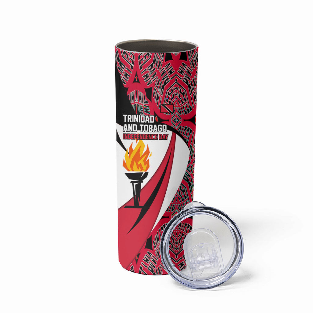 Trinidad And Tobago Independence Day Skinny Tumbler Freedom Torch Heritage Symbols
