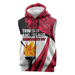 Trinidad And Tobago Independence Day Sleeveless Zip Hoodie Freedom Torch Heritage Symbols