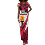 Trinidad And Tobago Independence Day Tank Maxi Dress Freedom Torch Heritage Symbols