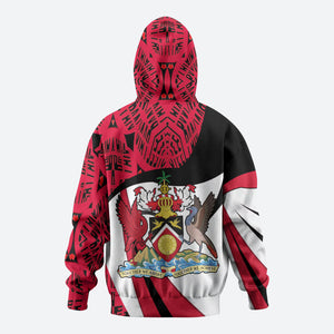 Trinidad And Tobago Independence Day Zip Hoodie Freedom Torch Heritage Symbols