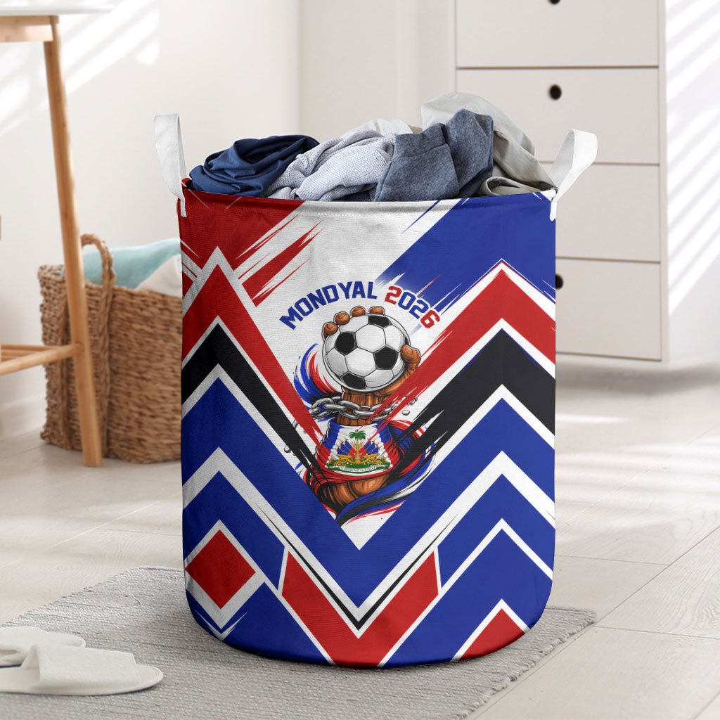 Haiti World Football Mondyal 2026 Laundry Basket Pride Ayiti Caribbean Culture Patriotic Crest