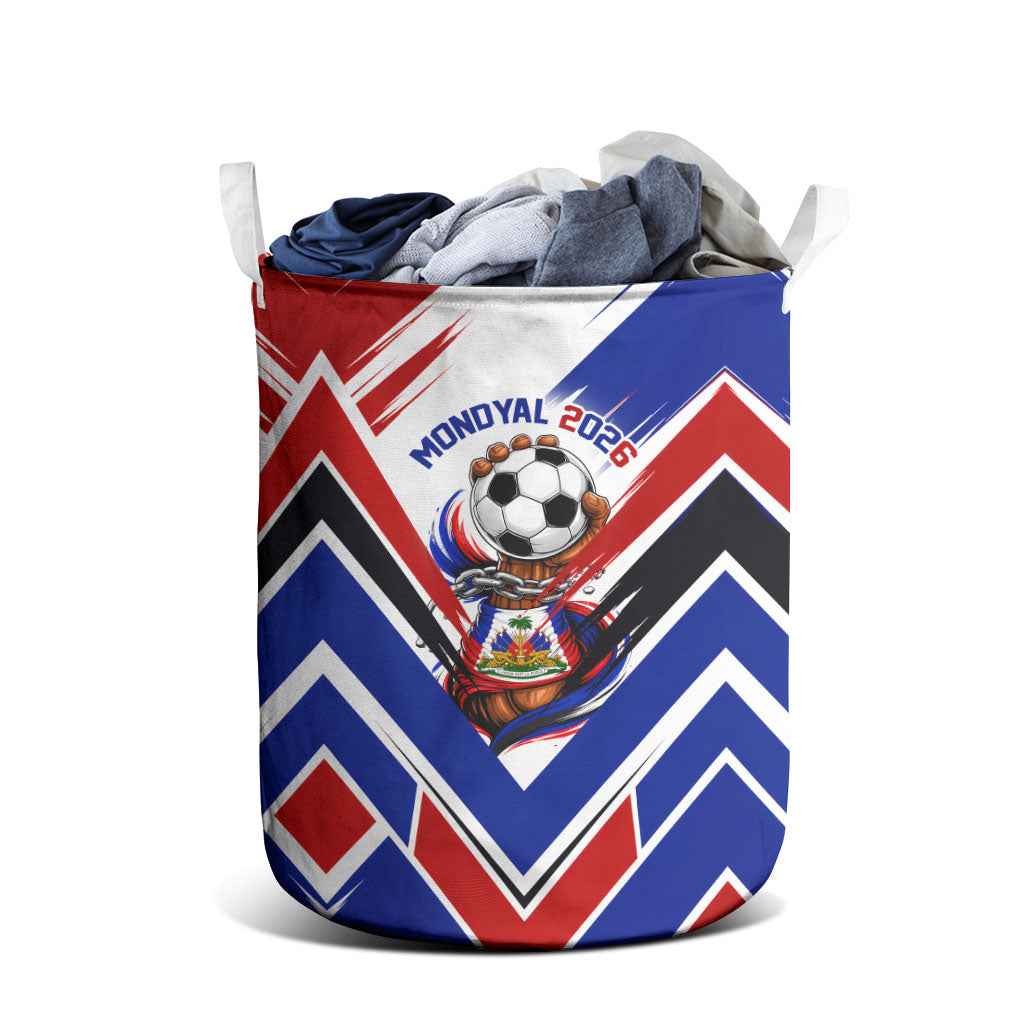 Haiti World Football Mondyal 2026 Laundry Basket Pride Ayiti Caribbean Culture Patriotic Crest