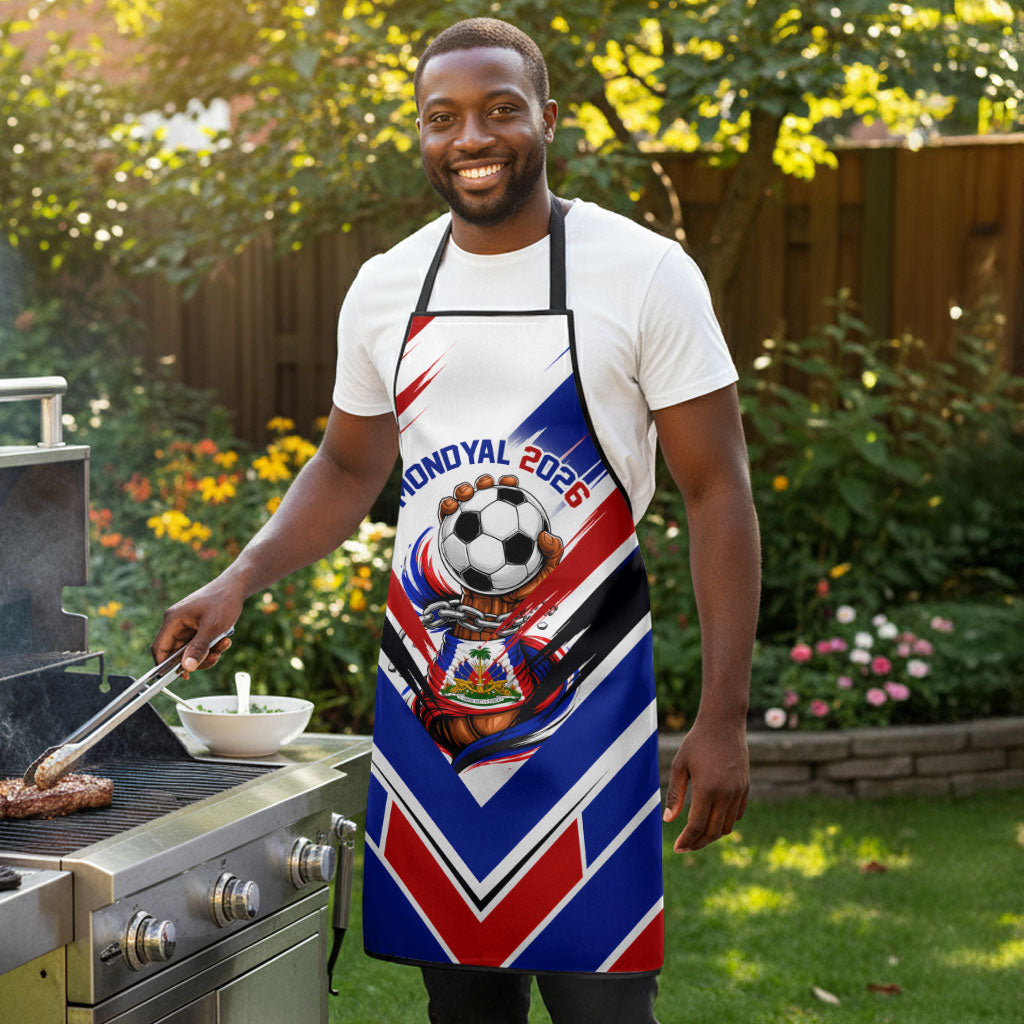 Haiti World Football Mondyal 2026 Apron Pride Ayiti Caribbean Culture Patriotic Crest
