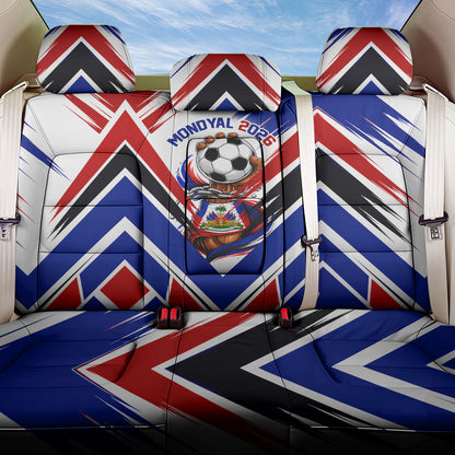 Haiti World Football Mondyal 2026 Back Car Seat Cover Pride Ayiti Caribbean Culture Patriotic Crest