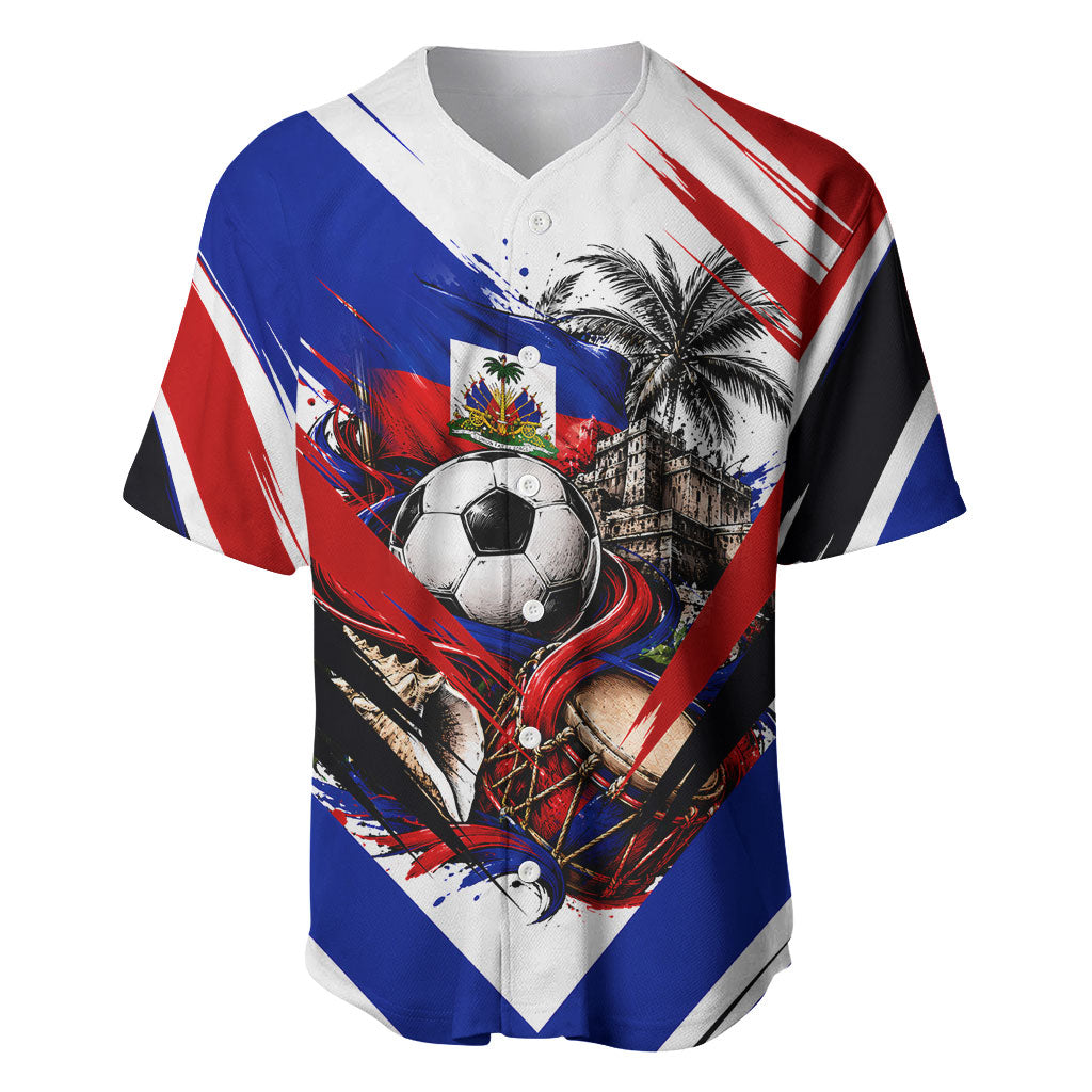 Haiti World Football Mondyal 2026 Baseball Jersey Pride Ayiti Caribbean Culture Patriotic Crest