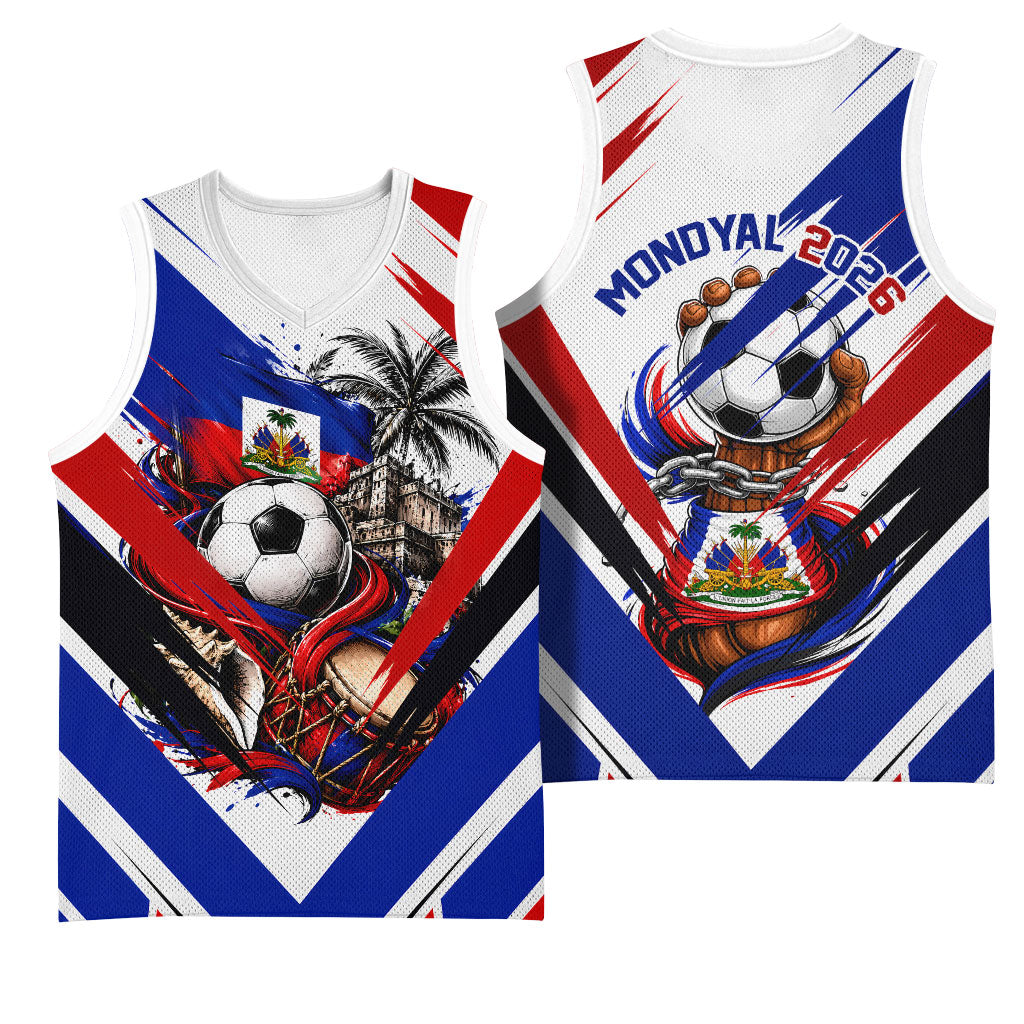 Haiti World Football Mondyal 2026 Basketball Jersey Pride Ayiti Caribbean Culture Patriotic Crest