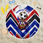 Haiti World Football Mondyal 2026 Beach Blanket Pride Ayiti Caribbean Culture Patriotic Crest