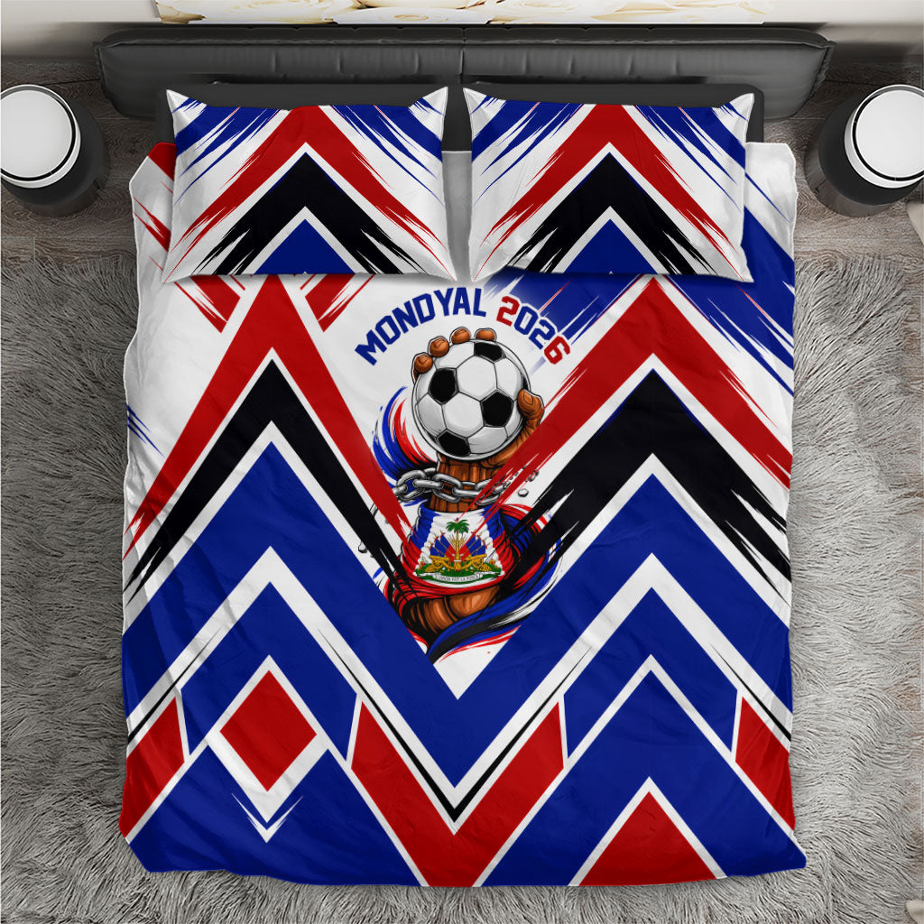 Haiti World Football Mondyal 2026 Bedding Set Pride Ayiti Caribbean Culture Patriotic Crest
