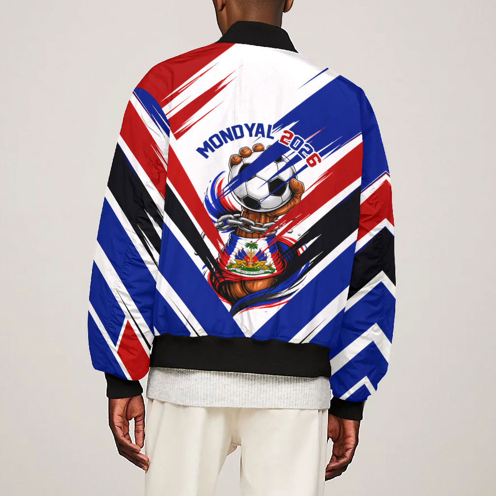 Haiti World Football Mondyal 2026 Bomber Jacket Pride Ayiti Caribbean Culture Patriotic Crest