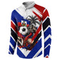Haiti World Football Mondyal 2026 Button Sweatshirt Pride Ayiti Caribbean Culture Patriotic Crest