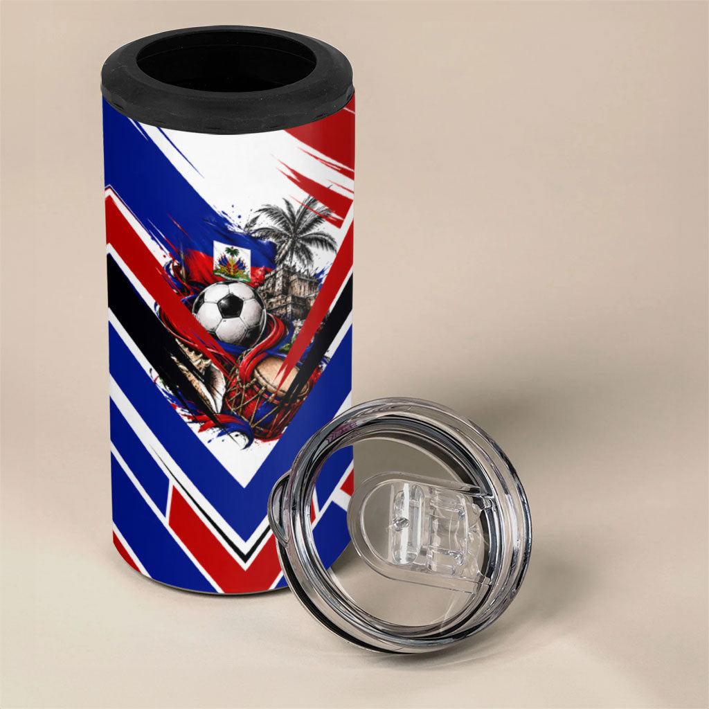 Haiti World Football Mondyal 2026 4 in 1 Can Cooler Tumbler Pride Ayiti Caribbean Culture Patriotic Crest