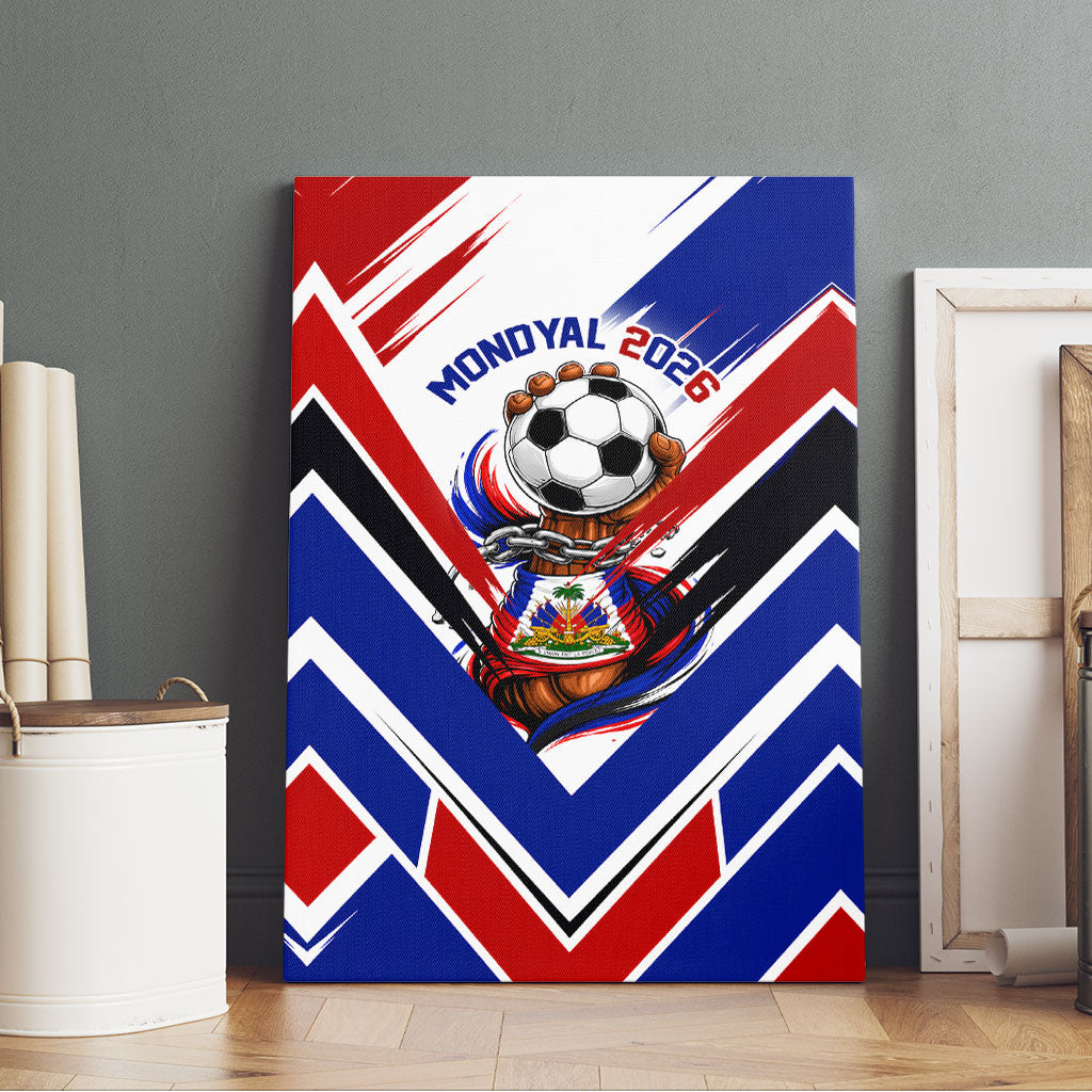 Haiti World Football Mondyal 2026 Canvas Wall Art Pride Ayiti Caribbean Culture Patriotic Crest