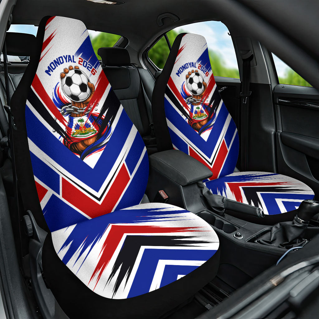 Haiti World Football Mondyal 2026 Car Seat Cover Pride Ayiti Caribbean Culture Patriotic Crest
