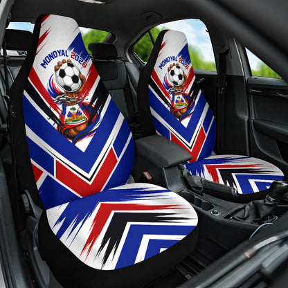 Haiti World Football Mondyal 2026 Car Seat Cover Pride Ayiti Caribbean Culture Patriotic Crest