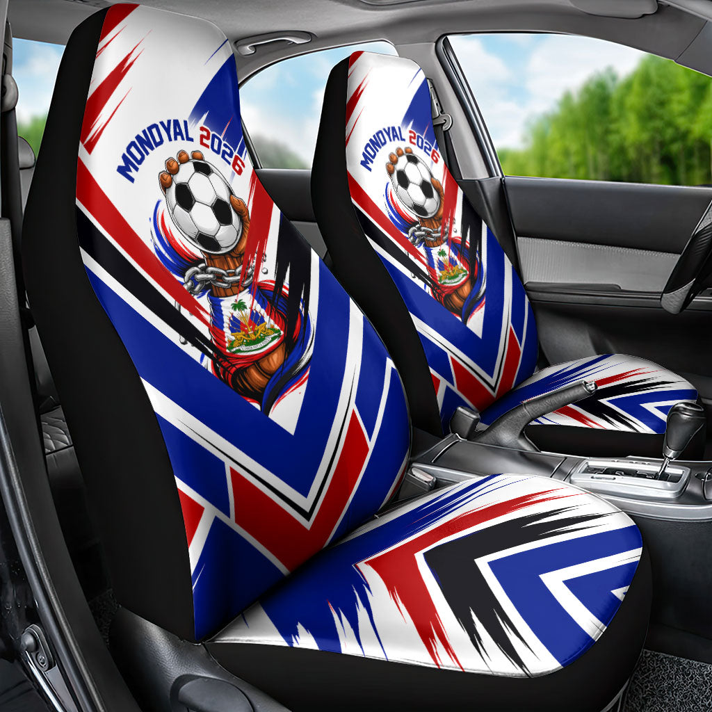 Haiti World Football Mondyal 2026 Car Seat Cover Pride Ayiti Caribbean Culture Patriotic Crest