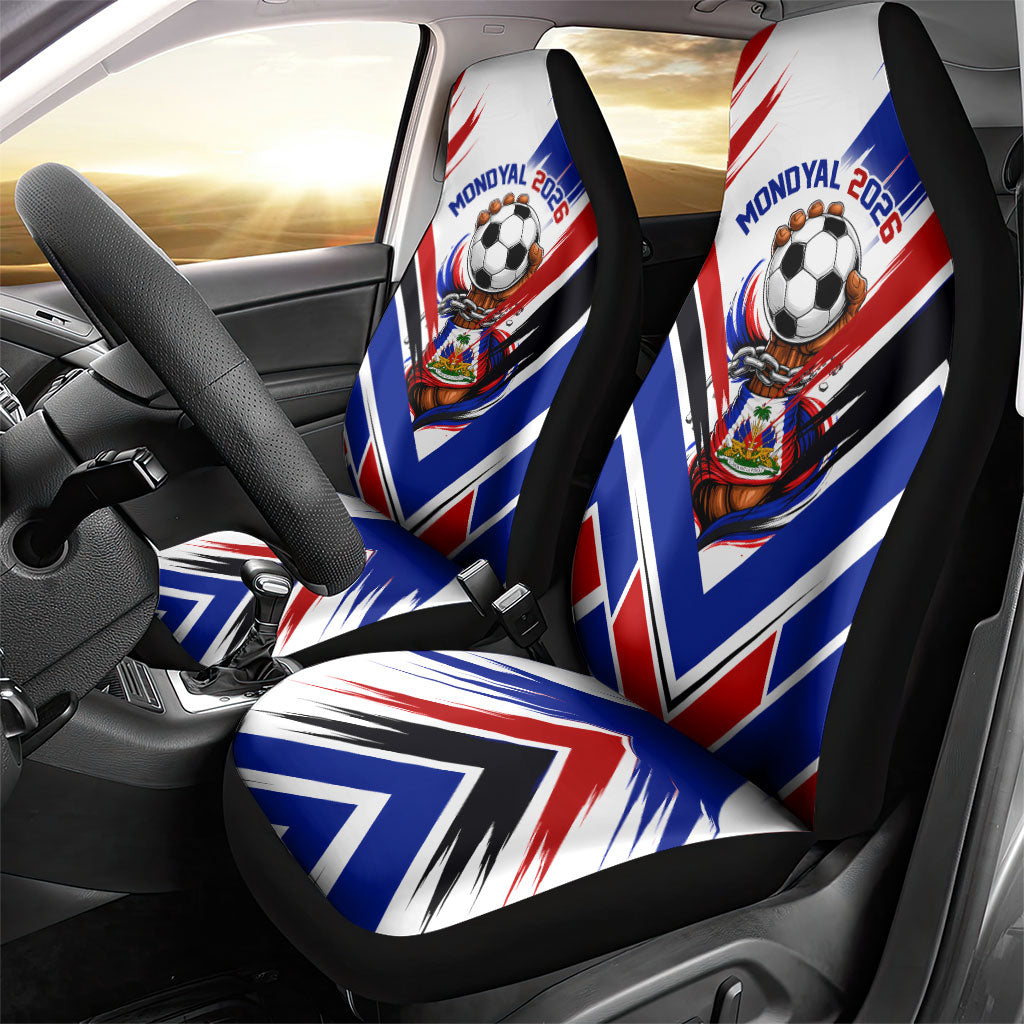 Haiti World Football Mondyal 2026 Car Seat Cover Pride Ayiti Caribbean Culture Patriotic Crest