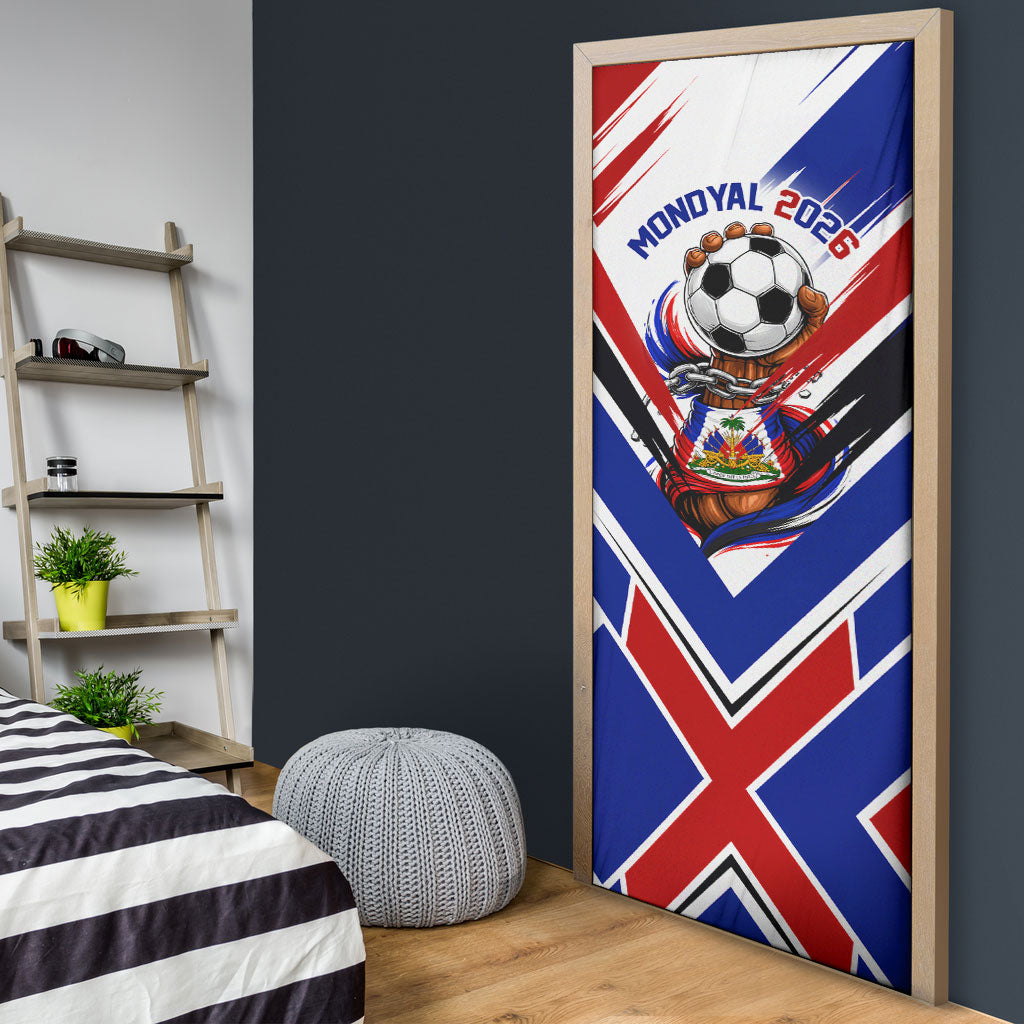 Haiti World Football Mondyal 2026 Door Cover Pride Ayiti Caribbean Culture Patriotic Crest