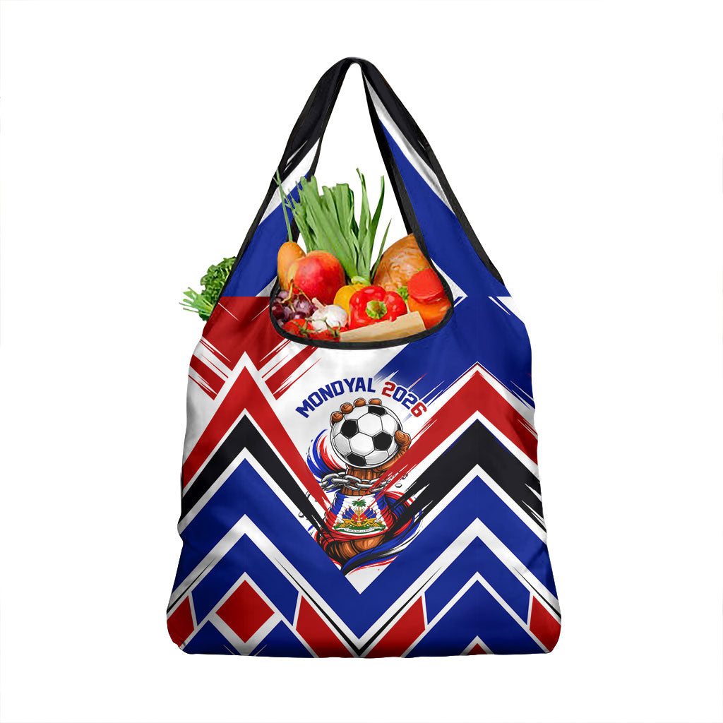Haiti World Football Mondyal 2026 Grocery Bag Pride Ayiti Caribbean Culture Patriotic Crest