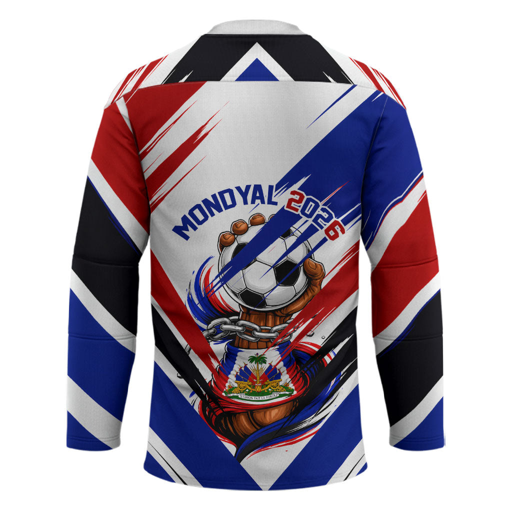 Haiti World Football Mondyal 2026 Hockey Jersey Pride Ayiti Caribbean Culture Patriotic Crest