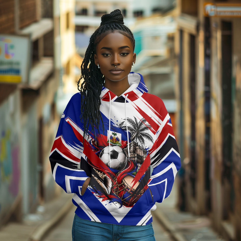 Haiti World Football Mondyal 2026 Hoodie Pride Ayiti Caribbean Culture Patriotic Crest