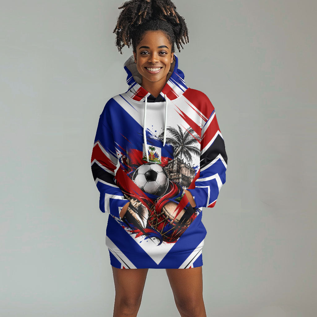 Haiti World Football Mondyal 2026 Hoodie Dress Pride Ayiti Caribbean Culture Patriotic Crest