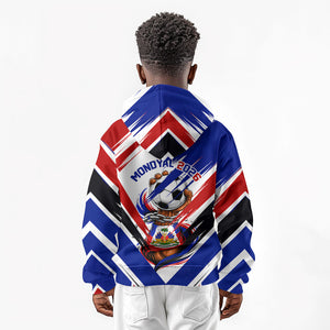 Haiti World Football Mondyal 2026 Kid Hoodie Pride Ayiti Caribbean Culture Patriotic Crest