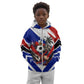 Haiti World Football Mondyal 2026 Kid Hoodie Pride Ayiti Caribbean Culture Patriotic Crest