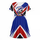 Haiti World Football Mondyal 2026 Kid Short Sleeve Dress Pride Ayiti Caribbean Culture Patriotic Crest