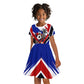 Haiti World Football Mondyal 2026 Kid Short Sleeve Dress Pride Ayiti Caribbean Culture Patriotic Crest