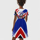 Haiti World Football Mondyal 2026 Kid Short Sleeve Dress Pride Ayiti Caribbean Culture Patriotic Crest