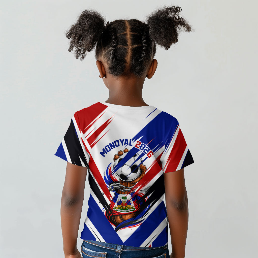 Haiti World Football Mondyal 2026 Kid T shirt Pride Ayiti Caribbean Culture Patriotic Crest