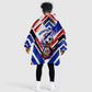 Haiti World Football Mondyal 2026 Kid Wearable Blanket Hoodie Pride Ayiti Caribbean Culture Patriotic Crest