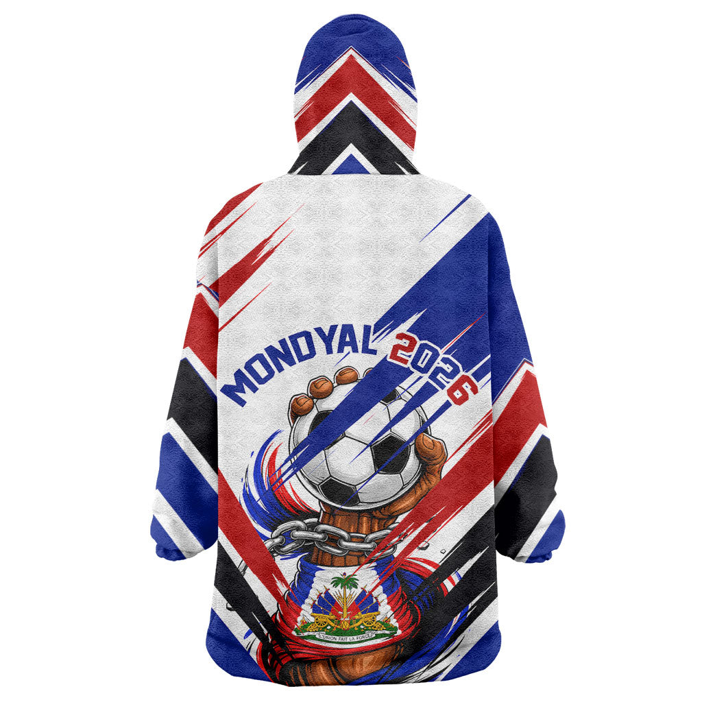 Haiti World Football Mondyal 2026 Kid Wearable Blanket Hoodie Pride Ayiti Caribbean Culture Patriotic Crest
