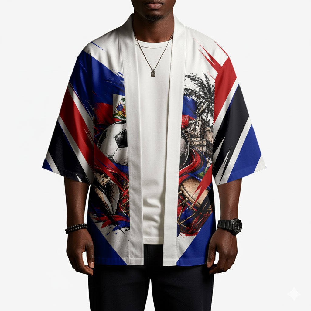 Haiti World Football Mondyal 2026 Kimono Pride Ayiti Caribbean Culture Patriotic Crest