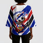 Haiti World Football Mondyal 2026 Kimono Sleeve Blouse Pride Ayiti Caribbean Culture Patriotic Crest