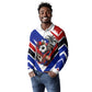 Haiti World Football Mondyal 2026 Long Sleeve Polo Shirt Pride Ayiti Caribbean Culture Patriotic Crest