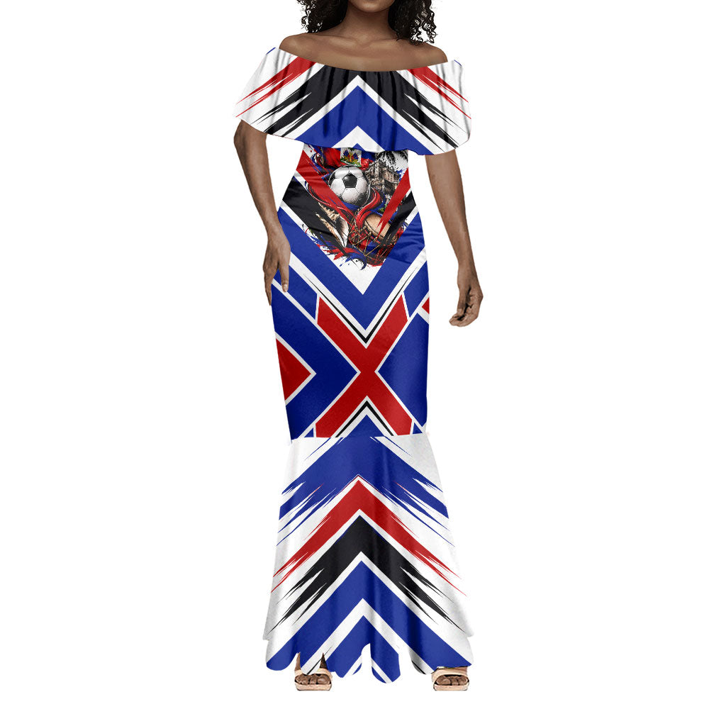 Haiti World Football Mondyal 2026 Mermaid Dress Pride Ayiti Caribbean Culture Patriotic Crest