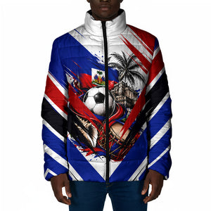 Haiti World Football Mondyal 2026 Padded Jacket Pride Ayiti Caribbean Culture Patriotic Crest