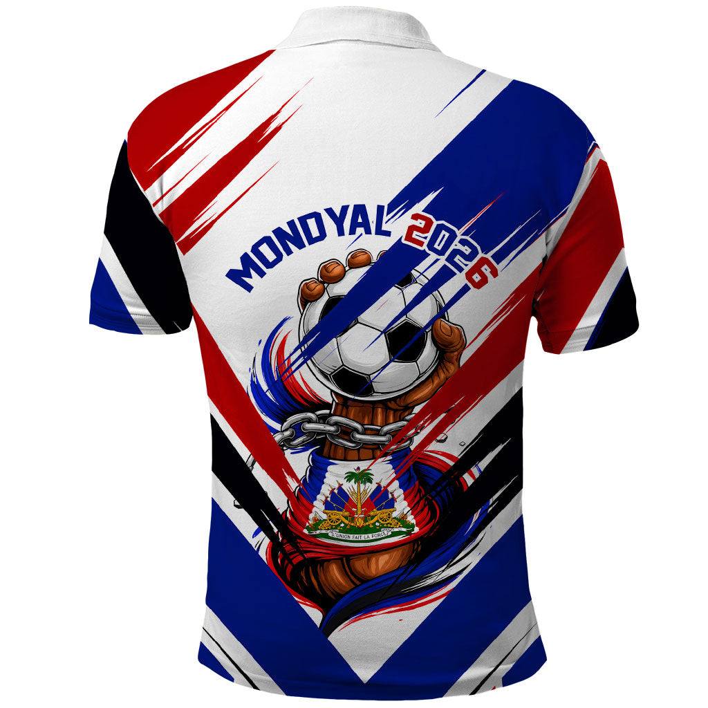 Haiti World Football Mondyal 2026 Polo Shirt Pride Ayiti Caribbean Culture Patriotic Crest