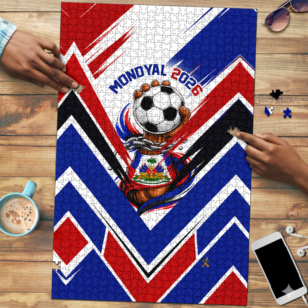Haiti World Football Mondyal 2026 Puzzle Pride Ayiti Caribbean Culture Patriotic Crest