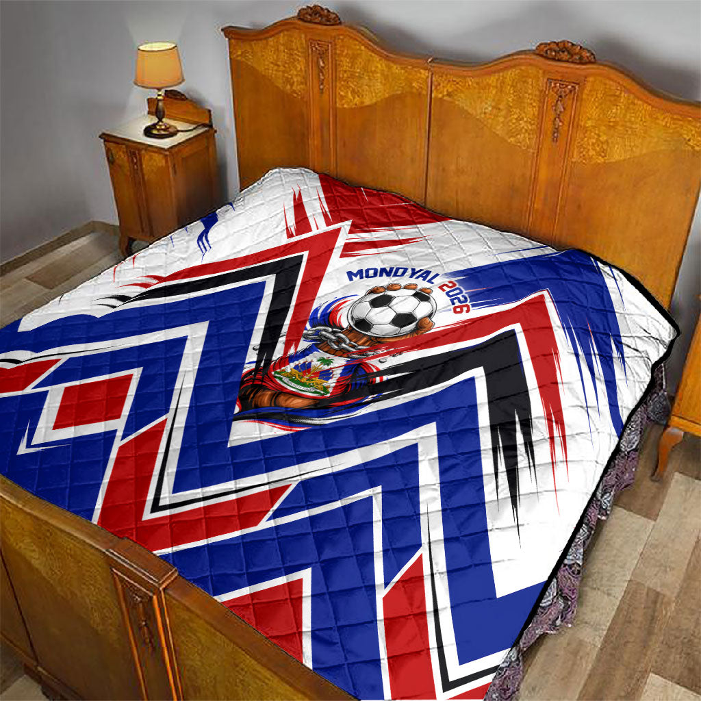 Haiti World Football Mondyal 2026 Quilt Pride Ayiti Caribbean Culture Patriotic Crest