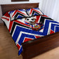 Haiti World Football Mondyal 2026 Quilt Bed Set Pride Ayiti Caribbean Culture Patriotic Crest