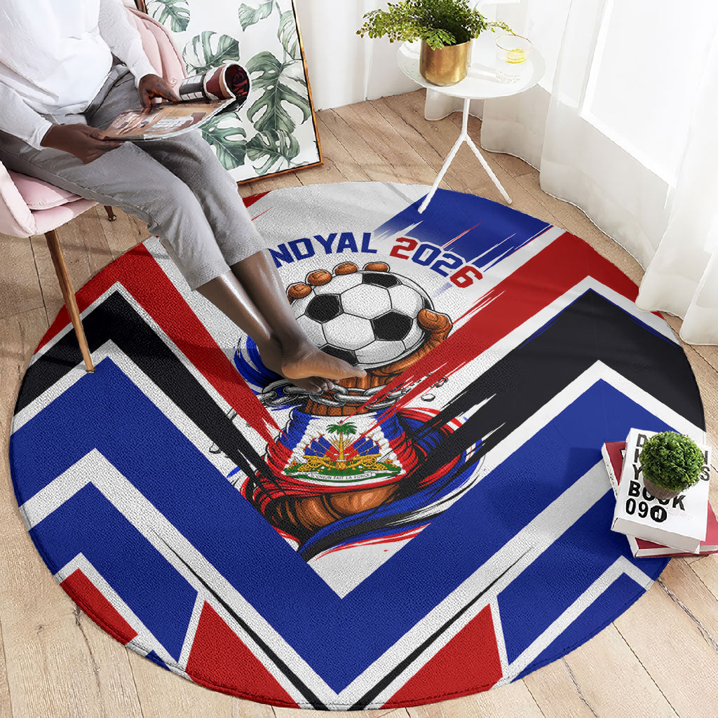 Haiti World Football Mondyal 2026 Round Carpet Pride Ayiti Caribbean Culture Patriotic Crest