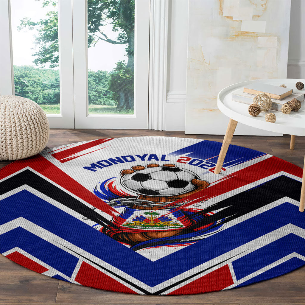 Haiti World Football Mondyal 2026 Round Carpet Pride Ayiti Caribbean Culture Patriotic Crest