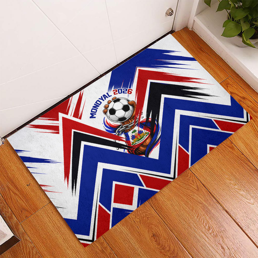 Haiti World Football Mondyal 2026 Rubber Doormat Pride Ayiti Caribbean Culture Patriotic Crest