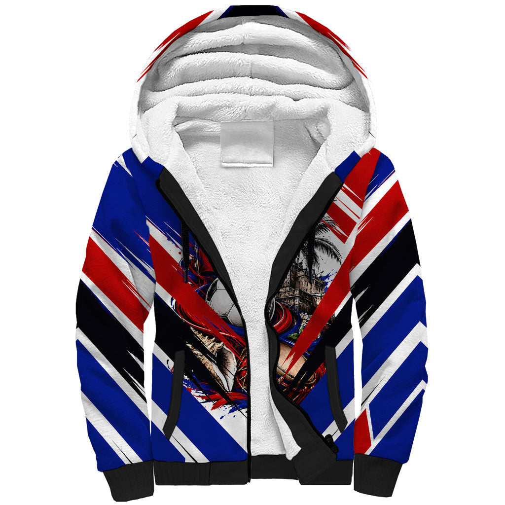 Haiti World Football Mondyal 2026 Sherpa Hoodie Pride Ayiti Caribbean Culture Patriotic Crest